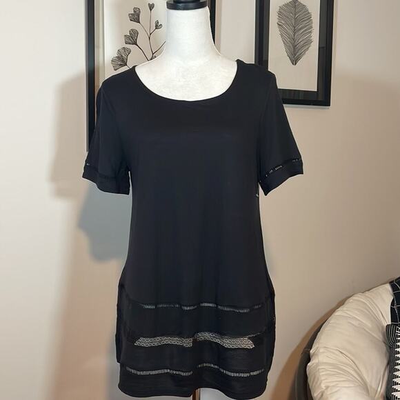 NWOT Old Navy black lace embellished tunic - Picture 1 of 7